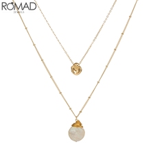 ROMAD Gold Color Summer Choker Necklace Women Long Multilayer Chain Necklace Statement Roma Party Fashion Jewelry Boho R3 2024 - buy cheap