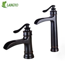 Luxury Basin Faucets Waterfall Faucet Single Handle Basin Mixer Tap Bathroom Faucet Chrome ORB Finish Cold And Hot Water Tap 2024 - buy cheap