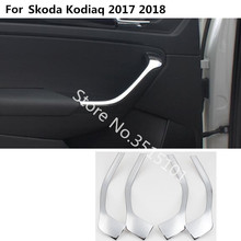 Car Molding Door Window Glass Inner Panel Armrest Lift Switch Button Trim Frame 4pcs For Skoda Kodiaq 2017 2018 2019 2020 2024 - buy cheap