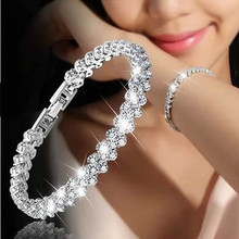 2019 Fashion womens jewellery  Roman Style Woman Crystal Bracelets Gifts bangles for women bracelet femme argent#XX20 2024 - buy cheap