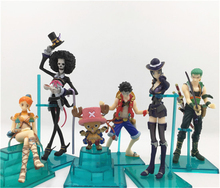 Anime One Piece Luffy Nami Nico Robin Chopper Brook Roronoa Zoro PVC Action Figures Collection Model Kids Toys Doll 6pcs/set 2024 - buy cheap