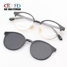 Rui Hao Eyewear Retro Eyeglasses Frame Men Women Prescription Glasses Frames Eyewear Sunglasses Clip on Polarized Sunglasses 2024 - buy cheap