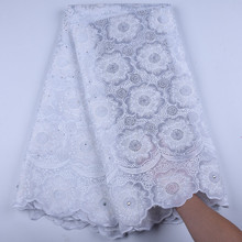 Best Selling African Nigerian Swiss Cotton Voile Lace Fabric High Quality Swiss Voile Lace In Switzerland For Wedding DressF1140 2024 - buy cheap