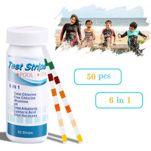 50pcs/bottle 6 In 1 Swimming Pool Spa Water Test Strips Acid Water Hardness Chlorine Alkalinity PH Cyanuric Bromine Test Tools 2024 - buy cheap