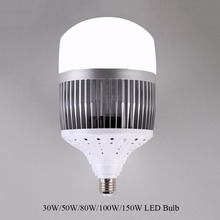 Высокая мощность 30 Вт 50 Вт 80 Вт 100 Вт 150 Вт Светодиодная лампа E40 E27 220 В Светодиодная лампа Высокая яркая светодиодная лампа для склада инженерного квадрата 2024 - купить недорого