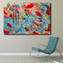 Pintura moderna abstrata-expressionismo, tela colorida, quadros para parede, sala, escritório, quarto, pintura a óleo moderna 2024 - compre barato