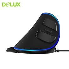 Delux M618 Plus Vertical Ergonomic Computer Mouse Wired Usb Optical 1600DPI Mause For Laptop Big Hands PC Mice With LED Backlit 2024 - buy cheap
