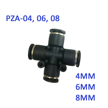 GOGO isometrical cross 4 мм 6 мм 8 мм PZA пневматический Фиттинг 10 шт./лот 2024 - купить недорого