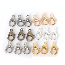 16mm 100pcs Lobster Clasps Hooks Gold/Rhodium/Silver For Jewelry Making Necklace Bracelet DIY Jewelry Findings Components 2024 - buy cheap
