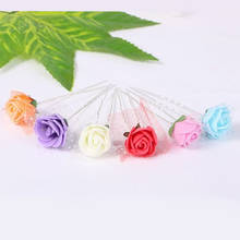 Korean Women Girls Fashion Hairpins Flowers U Clips Wedding Bridal Hair Pins Styling Tools Decoration Headwear Hair Sticks Clip 2024 - buy cheap