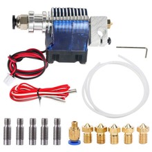 E3D V6 extruder hotend 0.4 1.75mm remote J-head kit+5* V6 throat+0.2 0.3 0.4 0.5mm brass nozzles+1M PTFE tube 3d printer parts 2024 - buy cheap