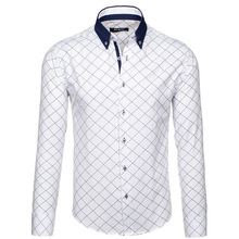 ZOGAA Hot 2019 Spring Men Shirt  Plaid Casual  Slim Fit Formal&Business Men Shirts with High Quality Long Sleeve Men Dress Shirt 2024 - buy cheap