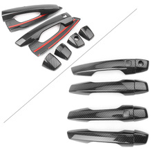 Car Styling Door Handle Cover Trim Decoration Smart keys for Mitsubishi Eclipse Cross 2018 4PCS Carbon Fiber Style 2024 - buy cheap