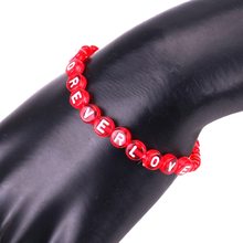 Pulsera de mano con cualquier nombre personalizado para mujer, brazalete de cuentas, joyería y amor de la paz, letras ajustables, bricolaje 2024 - compra barato