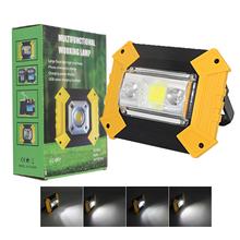 Lámpara de trabajo Led de alta potencia, linterna de camping de Linterna recargable con USB, batería de 18650, luz exterior, 3 x cob, portátil 2024 - compra barato