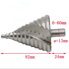 1PC Metric 6-60mm Hss Step Cone Drill Bit Hole Cutter 12 Steps Step Drill For Wood Metal Drilling Shank 2024 - buy cheap