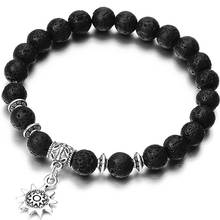 1 pcs Popular Sale Natural Volcanic Stone Unisex Beads Bracelet Elastic Bracelet Fashion Jewelry Gift New Arrival NS14 2024 - buy cheap