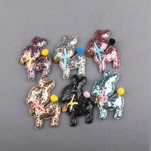 Free Shipping 30PCS/Lot Glitter Animal Deer Patch Sticker Button  for Girls Hair Jewelry Clips Headband Bow Center Decor 2024 - buy cheap