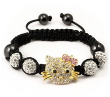 Envío Gratis! nueva moda cortar blanco perlas brazaletes de cristal pulsera de moda de la joyería de las mujeres mucho Shamballa 2024 - compra barato
