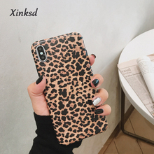 Fashion Leopard print Phone Case For iphone 11 XS Max XR X Case For iphone 8 7 6S 6 plus Back Cover Luxury Soft Cases Matte Capa 2024 - buy cheap