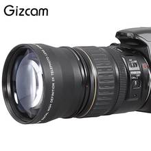 Gizcam Professional 52mm 2x Telephoto Lens Converter For Nikon D5100 D3200 D70 D40 DSLR Camera Cam Telescopic Len 2024 - buy cheap
