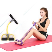 Bandas de resistencia de un solo tubo para Fitness, ejercitador de Pedal de látex para hombre y mujer, equipo de Fitness para Yoga 2024 - compra barato
