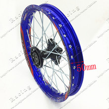 Rueda de carreras para Pit Bike Dirt Bike, llanta de rueda delantera de aleación de 1,40-14 pulgadas, color azul, con 32 agujeros, compatible con neumático 60/100-14 PIT PRO CRF 2024 - compra barato