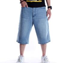 Summer Mens Shorts Hip Hop Denim Jeans Boardshorts American Fashion Trousers Loose Baggy Cotton Men Trouser Bottoms Big Size 46 2024 - buy cheap