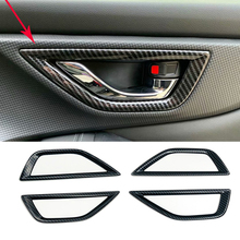 4 PCS Carbon fiber look Car Interior Door Handle Cover Trim Door Bowl Stickers decoration for Subaru Forester SK 2019 2024 - buy cheap