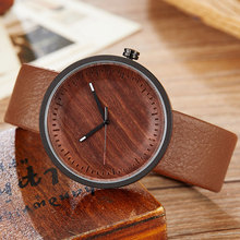 Wood Watch Ladies Simple Design Small Bracelet Natural Wooden Wrist Watch Women Genuine Leather Unisex Quartz Minimalist Watch 2024 - buy cheap