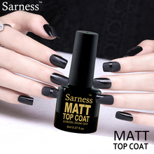 Sarness Matte Top Transparent Color Nail Polish Soak-Off 8ml Matt Top Coat UV Gel Nail Polish Semi Permanent Gel Primer Varnish 2024 - buy cheap