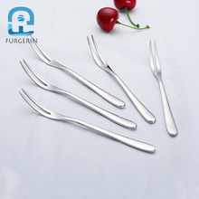 FURGERIN 6PCS Fruit Fork Stainless Bento Picks Kitchen Accessories eco friendly mini dessert fork set Fruits Forks Home Gadgets 2024 - buy cheap