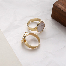 Женское кольцо с золотым покрытием, регулируемое круглое кольцо с золотым покрытием для свадебной вечеринки, 2018 2024 - купить недорого