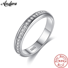 Anillos redondos de circonia cúbica AAAAA para hombre y mujer, joyería de moda de 100% Plata de Ley 925, talla 5-10 # 2024 - compra barato