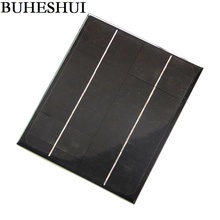 Солнечная панель BUHESHUI, 6 Вт, 12 В, 6 Вт, монокристаллическая, класс А, солнечная батарея для зарядного устройства 9 В, учебные комплекты, эпоксидная смола, бесплатная доставка 2024 - купить недорого