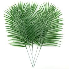 1 PCS Large Plastic Artificial Green Leaf Tropical Palm Foliage Leaves Plant For Hawaiian Party Wedding Home Garden Decorations 2024 - buy cheap