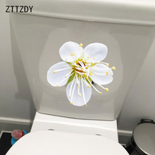 ZTTZDY 20.6*19.6CM Beautiful Flowers Toilet Seat Stickers Home Room Wall Decoration T2-0731 2024 - buy cheap