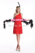 Charleston vestido chique preto, vermelho, luva de penas, boá de cabeça s, m, l, xl, 2xl, frete grátis 2024 - compre barato