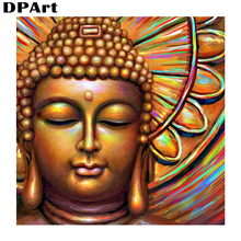 Алмазная картина полностью квадратная/круглая статуя Будды 5D Daimond вышивка крестиком Набор Мозаика горный хрусталь Y033 2024 - купить недорого