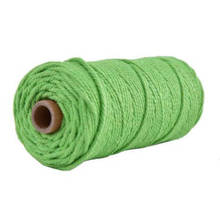 100% Natural 12 Color Cotton Twisted Cord Crafts Macrame Artisan String 3mm*100m 2024 - buy cheap