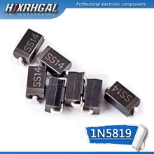 100 шт 1N5819 sma IN5819 SMD 1A 40 V DO-214AC Диод Шоттки ss14 2024 - купить недорого