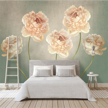 wellyu  papel de parede  behang  Hand-painted oil painting flowers retro fashion Nordic minimalist TV backdrop  wallpaper 3d 2024 - buy cheap