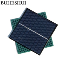 BUHESHUI Wholesale 5V 0.8W Mini Polycrystalline Solar Cell Battery Panel Charger For 3.7V Battery Led Light Study 80*80MM 500pcs 2024 - buy cheap