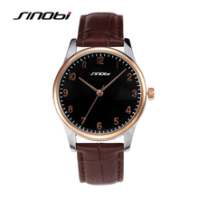 SINOBI Luxury Brand Watch Men Waterproof Leather Quartz-Watch Male Fashion Busines Watches Hour montre homme relogio masculino 2024 - buy cheap