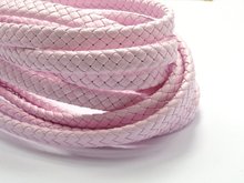 15M Pink Flat Braided Bolo Synthetic Leather Cord 10X4mm craft decorative rope pathwork accessories bead roll hand tablet DIY 2024 - buy cheap