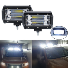 Luz de led off-road para caminhonete, farol de neblina, 2 peças, luzes de trabalho, 12v-24v, 4x4 2024 - compre barato