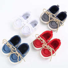 Baby Shoes Boy Girl Newborn Soft Soles Canvas Crib Soft Sole Shoe Sneakers 0-18M 2024 - buy cheap