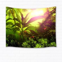 Planta Tropical tapicería Misty selva verano Banana LeavesWall colgante para dormitorio salón dormitorio 2024 - compra barato