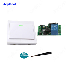 JoyDeal 433Mhz Wireless RF Remote Control Switch AC 220V 1CH Receiver 86 Wall Panel Remote Transmitter 433 Mhz Led Light Switch 2024 - buy cheap