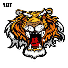 YJZT  12.3CM*10.6CM Cartoon Fierce Tiger Decal  PVC Motorcycle Car Sticker 11-00619 2024 - buy cheap